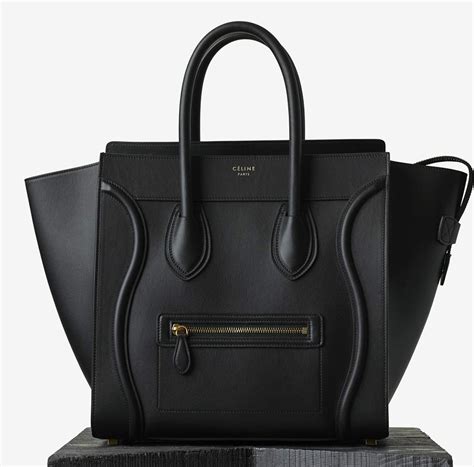 black leather celine luggage tote|celine luggage tote medium.